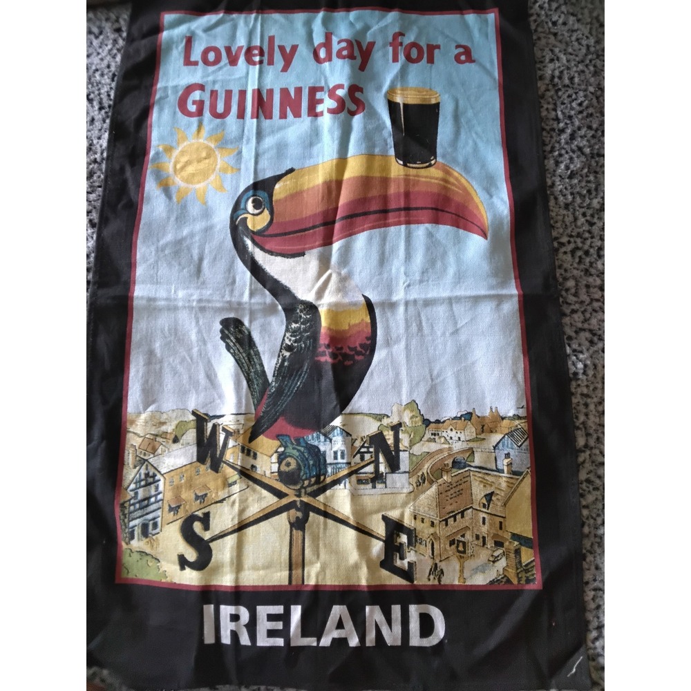 Guinness Tea Towel Lovely Day For A‎ Guinness Toucan Ireland Cotton Bar Towel